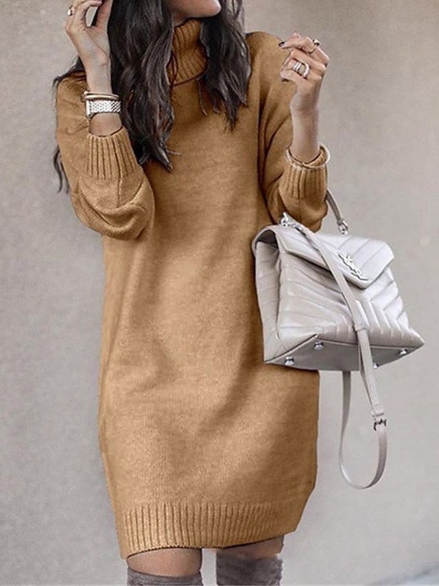 Women's knitted dress, stylish and casual, suitable for everyday outings