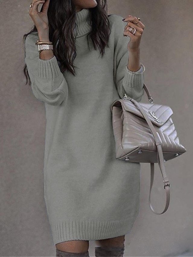 Women's knitted dress, stylish and casual, suitable for everyday outings