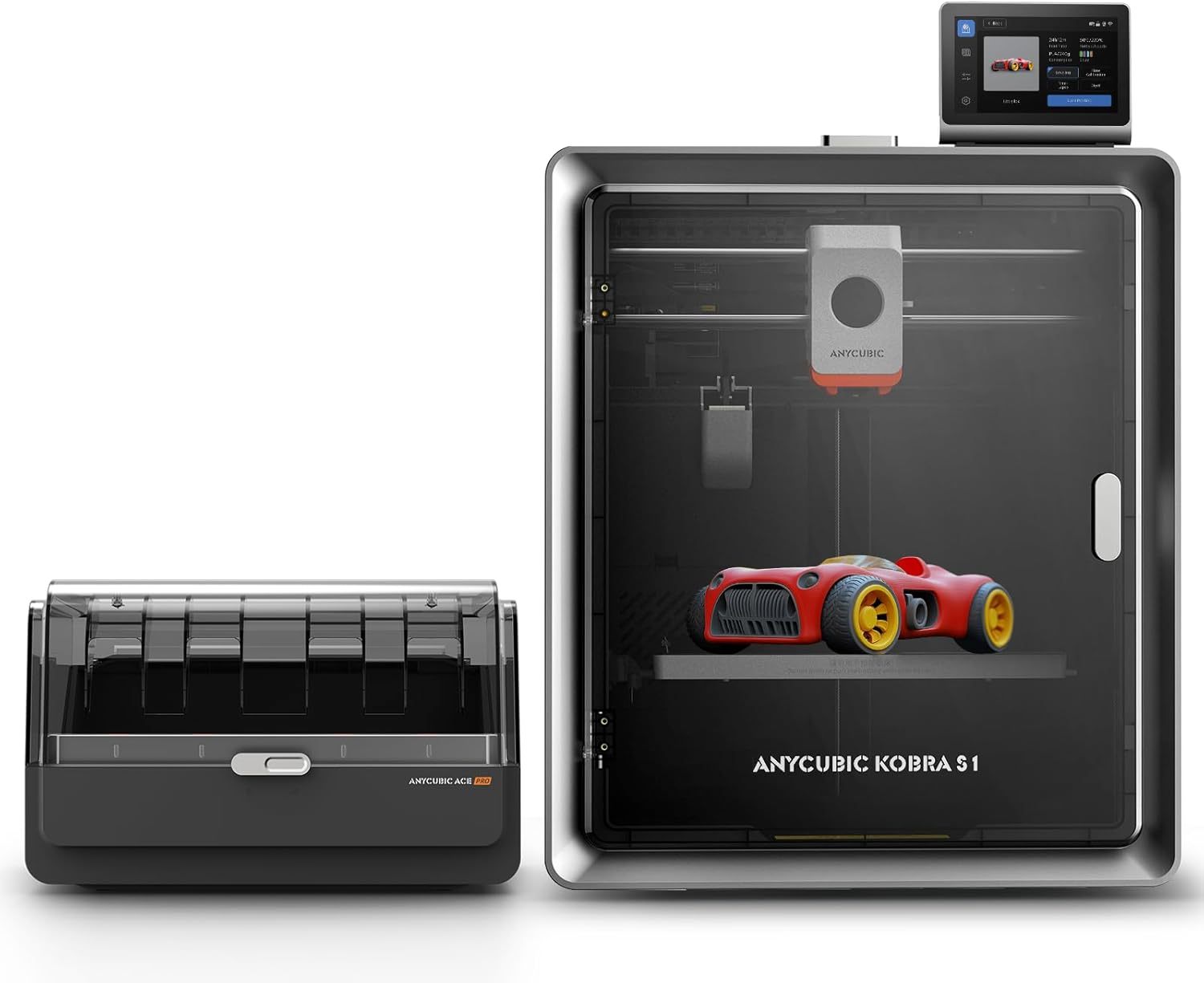 ANYCUBIC Kobra S1 Combo Stampante 3D, Asciugatura e Stampa in Uno, 600 mm s ad Alta Velocita, Stampa mUlticolore per Tutti i Principali Filamenti, Dimensioni di Stampa 250 x 250 x250 mm-Comfyia