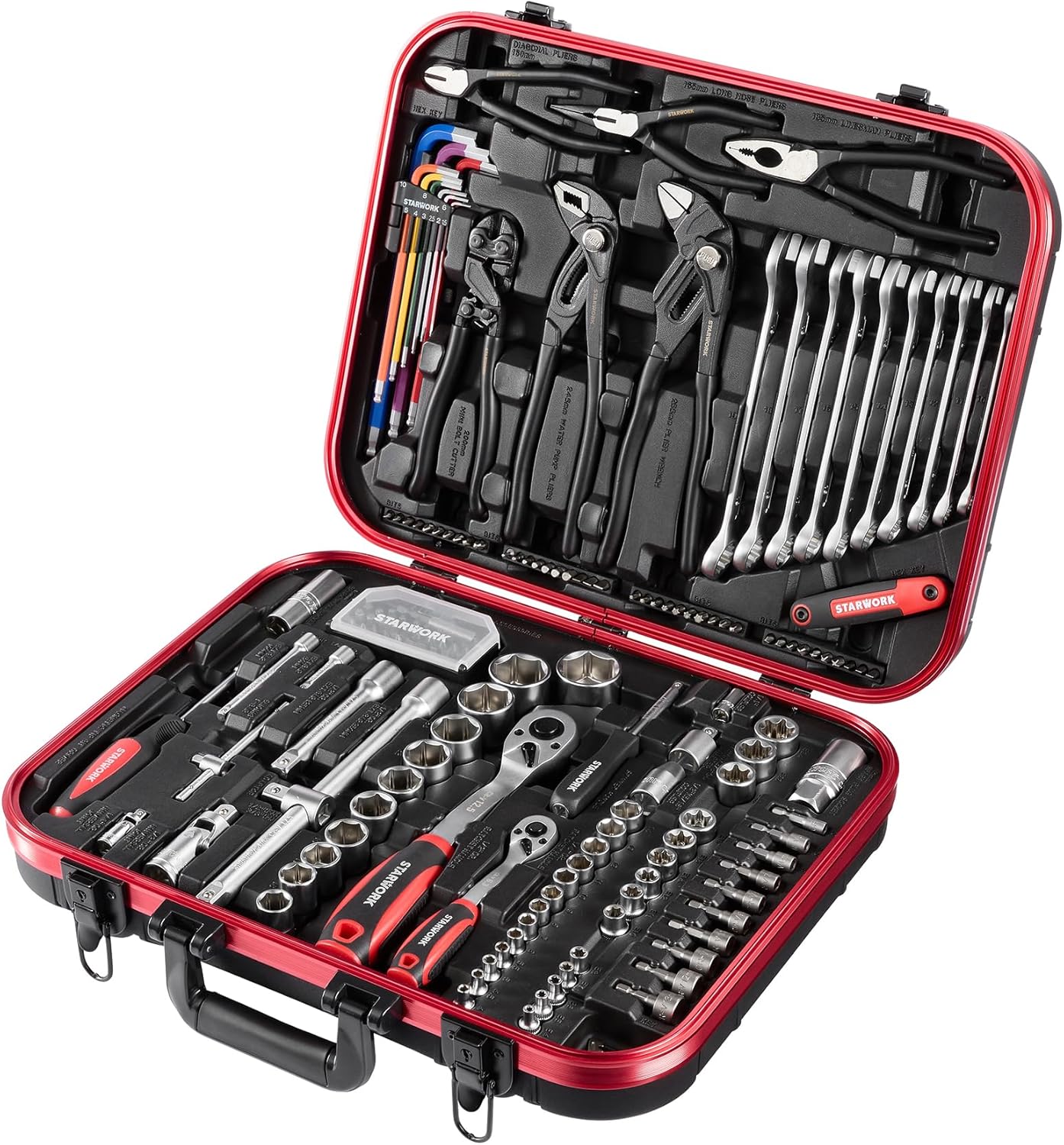 STARWORK TRUE MECHANIC Set di utensili meccanici TRUE MECHANIC da 169 pezzi, professionale, metrico-Comfyia