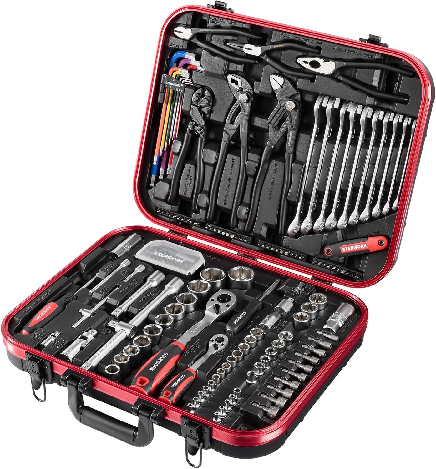 STARWORK TRUE MECHANIC Set di utensili meccanici TRUE MECHANIC da 169 pezzi, professionale, metrico-Comfyia