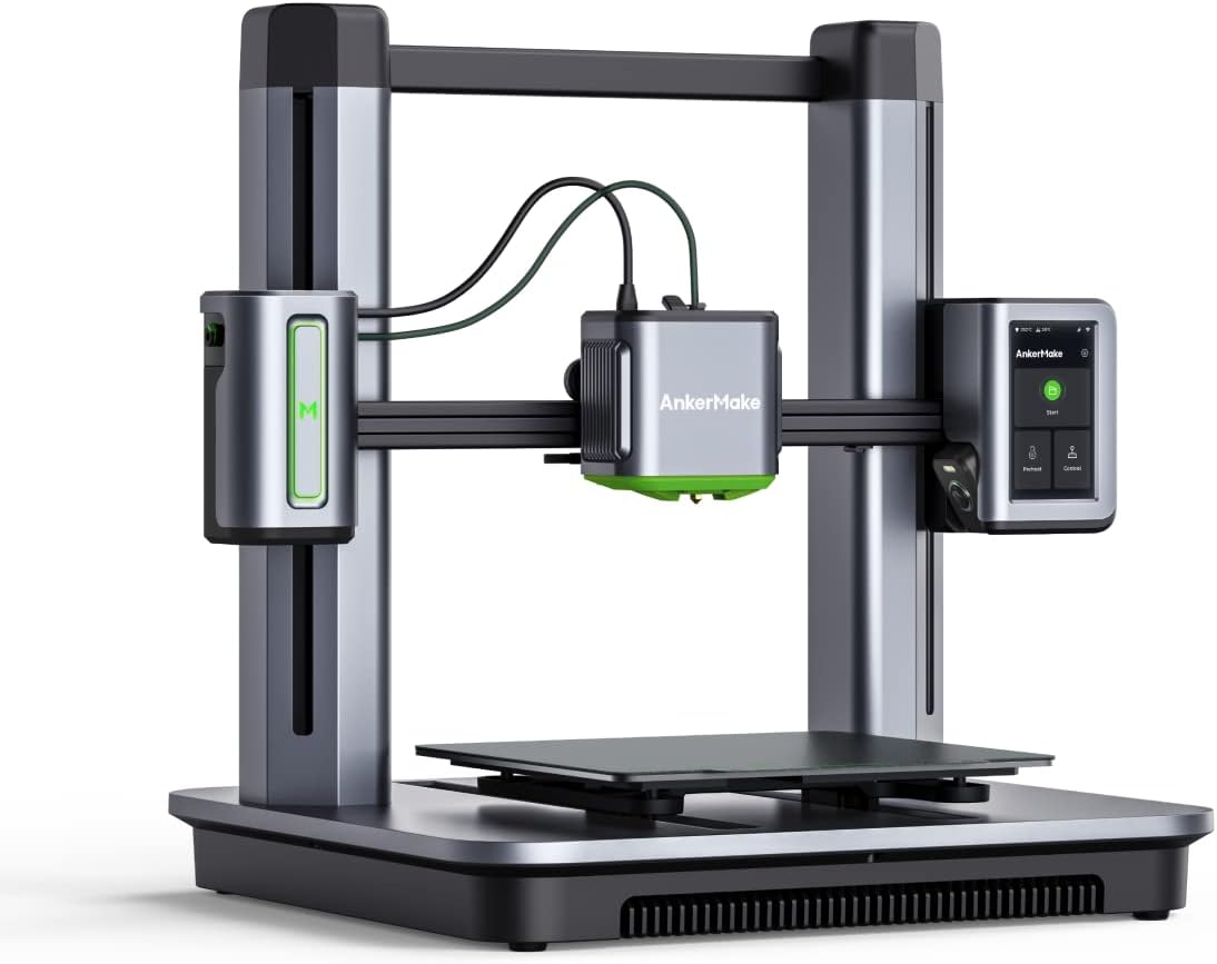 Stampante 3D AnkerMake M5, stampante 3D FDM, 5 volte piu veloce ed extra intelligente, riduzione dei tempi di stampa del 70 percento, dettagli uniformi di 0,1 mm, monitoraggio della telecamera AI integrato-Comfyia