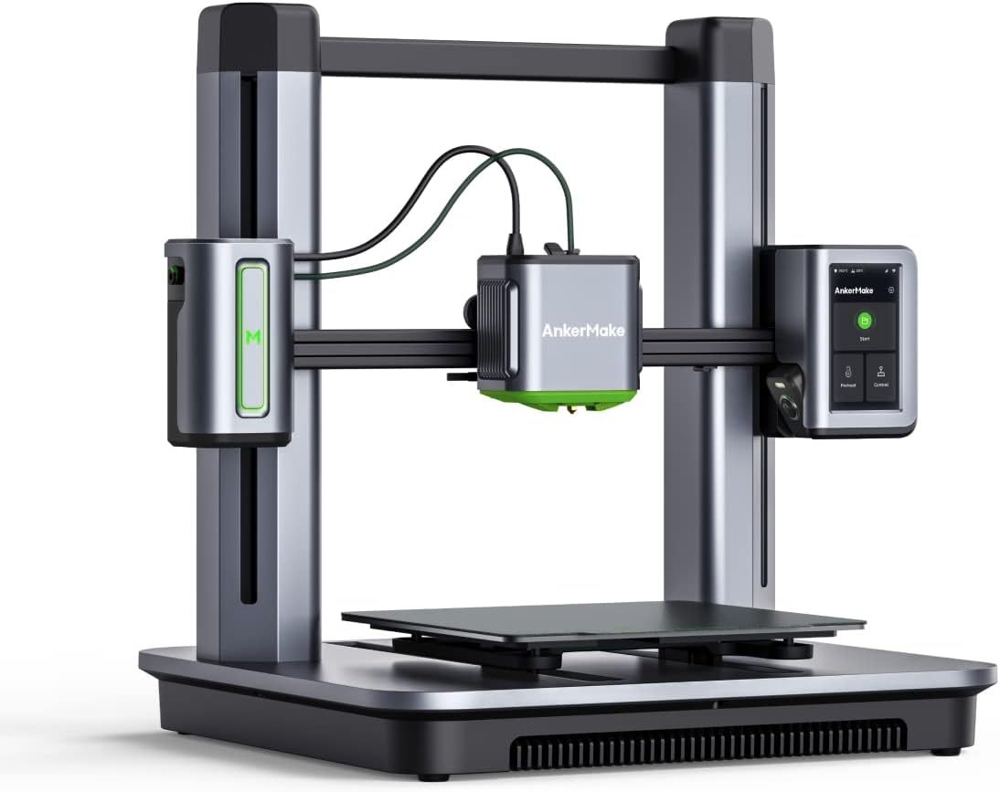 Stampante 3D AnkerMake M5, stampante 3D FDM, 5 volte piu veloce ed extra intelligente, riduzione dei tempi di stampa del 70 percento, dettagli uniformi di 0,1 mm, monitoraggio della telecamera AI integrato-Comfyia