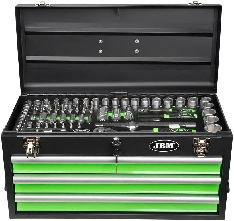 JBM 54261 REFIAL CASSETTA IN METALLO CON UTENSILI 143 PEZZI SATINATI-Comfyia