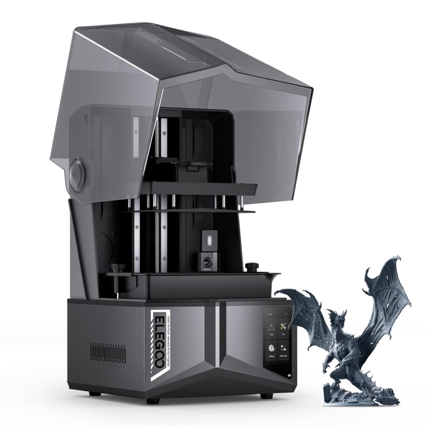 ELEGOO Saturn 4 Ultra 16K Stampante 3D Resina con Coperchio Ribaltabile, Riscaldamento del Serbatoio a 30 gradiC, Stampa ad Alta Velocita a 150 mm h, Dimensione di Stampa 211,68x118,37x220 mm3-Comfyia