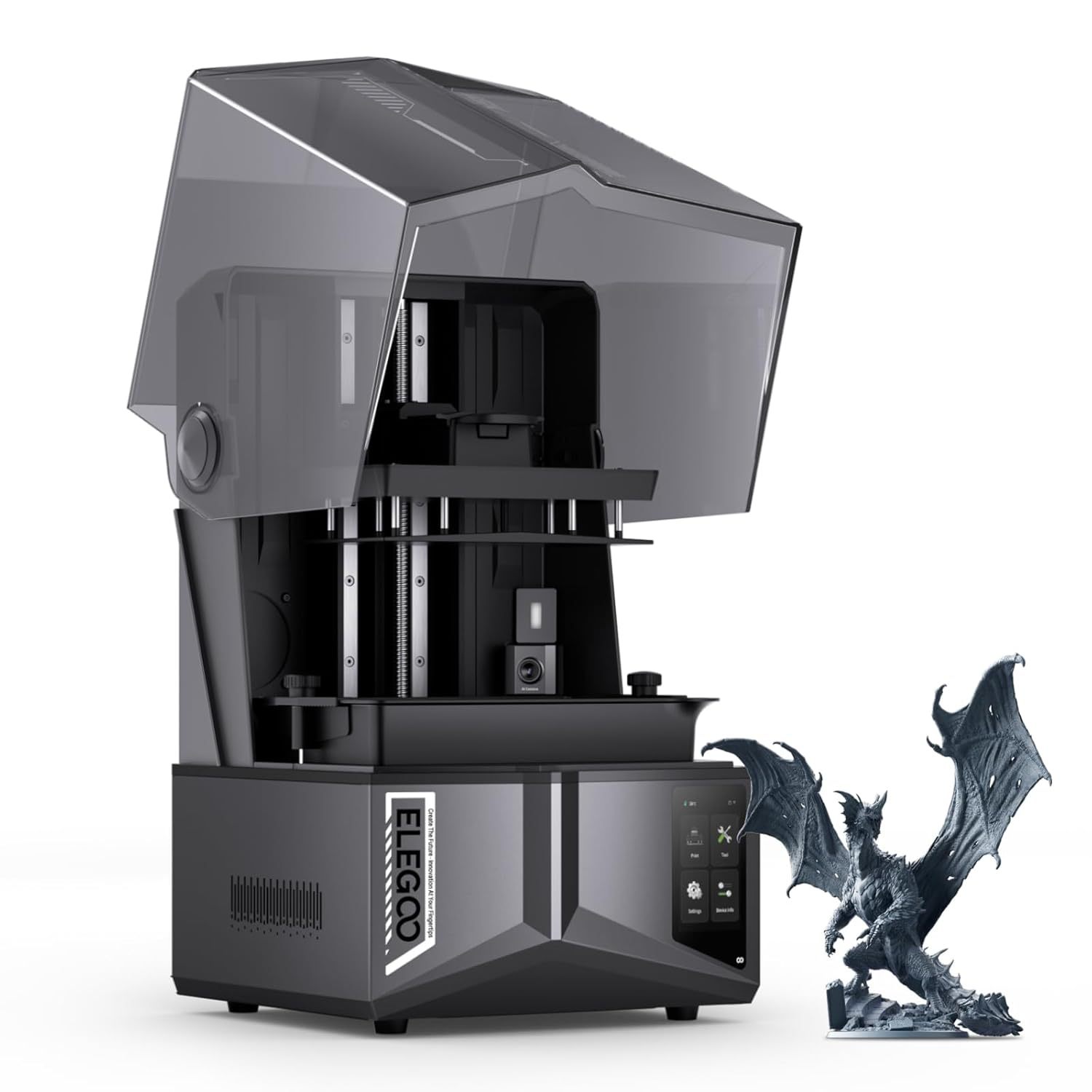 ELEGOO Saturn 4 Ultra 16K Stampante 3D Resina con Coperchio Ribaltabile, Riscaldamento del Serbatoio a 30 gradiC, Stampa ad Alta Velocita a 150 mm h, Dimensione di Stampa 211,68x118,37x220 mm3-Comfyia