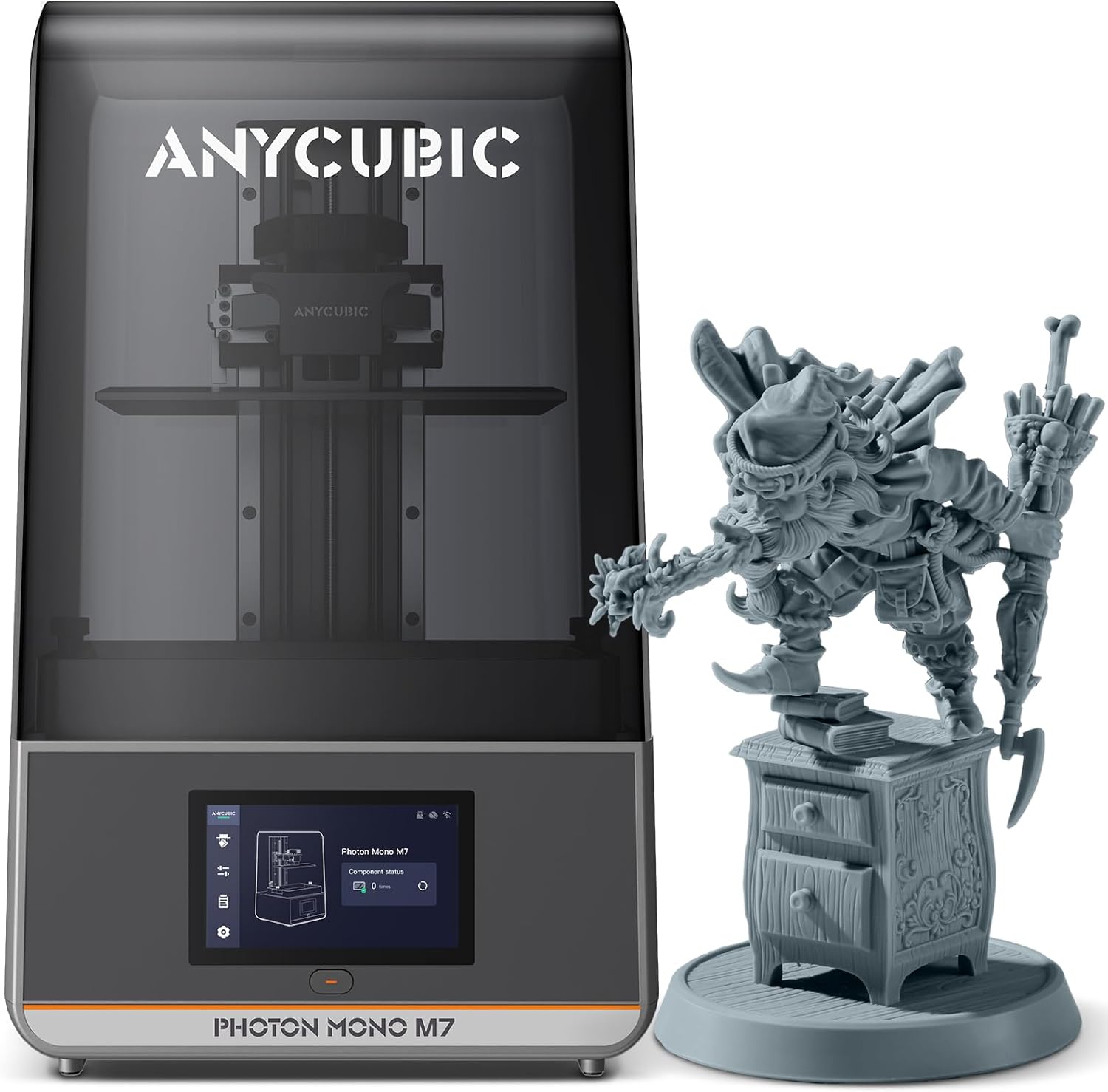 ANYCUBIC Photon Mono M7 Stampante 3D Resina, HD 14K Display da 10,1 pollici con COB LighTurbo 3.0, Stampa Veloce da 150 mm h, Stampante 3D Intelligente, Volume di Costruzione 8,77 pollicix4,96 pollicix9,05 pollici-Comfyia