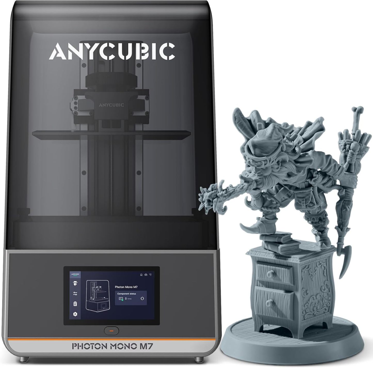 ANYCUBIC Photon Mono M7 Stampante 3D Resina, HD 14K Display da 10,1 pollici con COB LighTurbo 3.0, Stampa Veloce da 150 mm h, Stampante 3D Intelligente, Volume di Costruzione 8,77 pollicix4,96 pollicix9,05 pollici-Comfyia