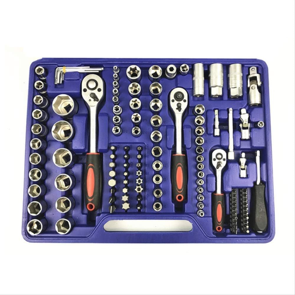 172pcs Kit Di Utensili Automatici Set Di Utensili Manuali Kit Di Utensili Manuali Per Uso Domestico Con Cassetta Degli Attrezzi In Plastica Custodia Con Chiave A Bussola A-Comfyia