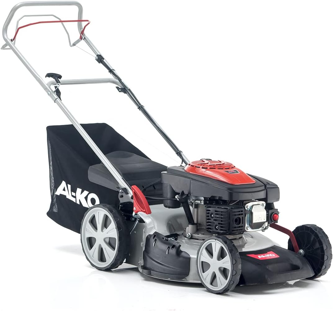 AL-KO - Tosaerba a scoppio semovente - 160cc OHV, taglio 51cm.Taglio,Raccolta,Mulching,Scarico Laterale. Alzo Centralizzato. Cesto 60l tela. Ideale 1.800mq.-Comfyia