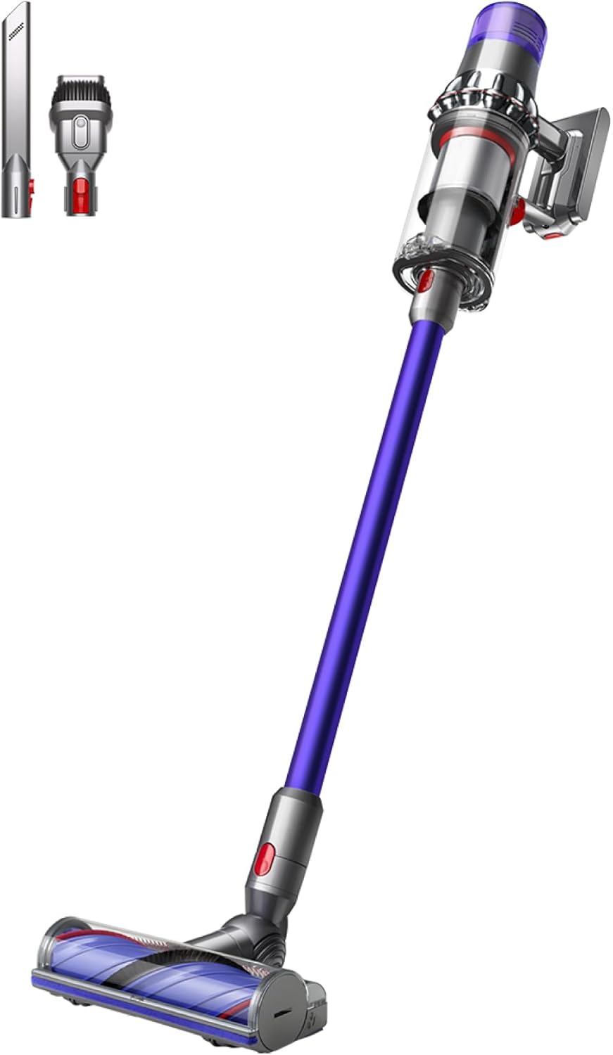 Dyson V11 Advanced aspirapolvere senza filo, 200 Airwatt, autonomia 60 minuti, tecnologia anti-groviglio, aspirapolvere per pavimenti e portatile Nichel Viola-Comfyia