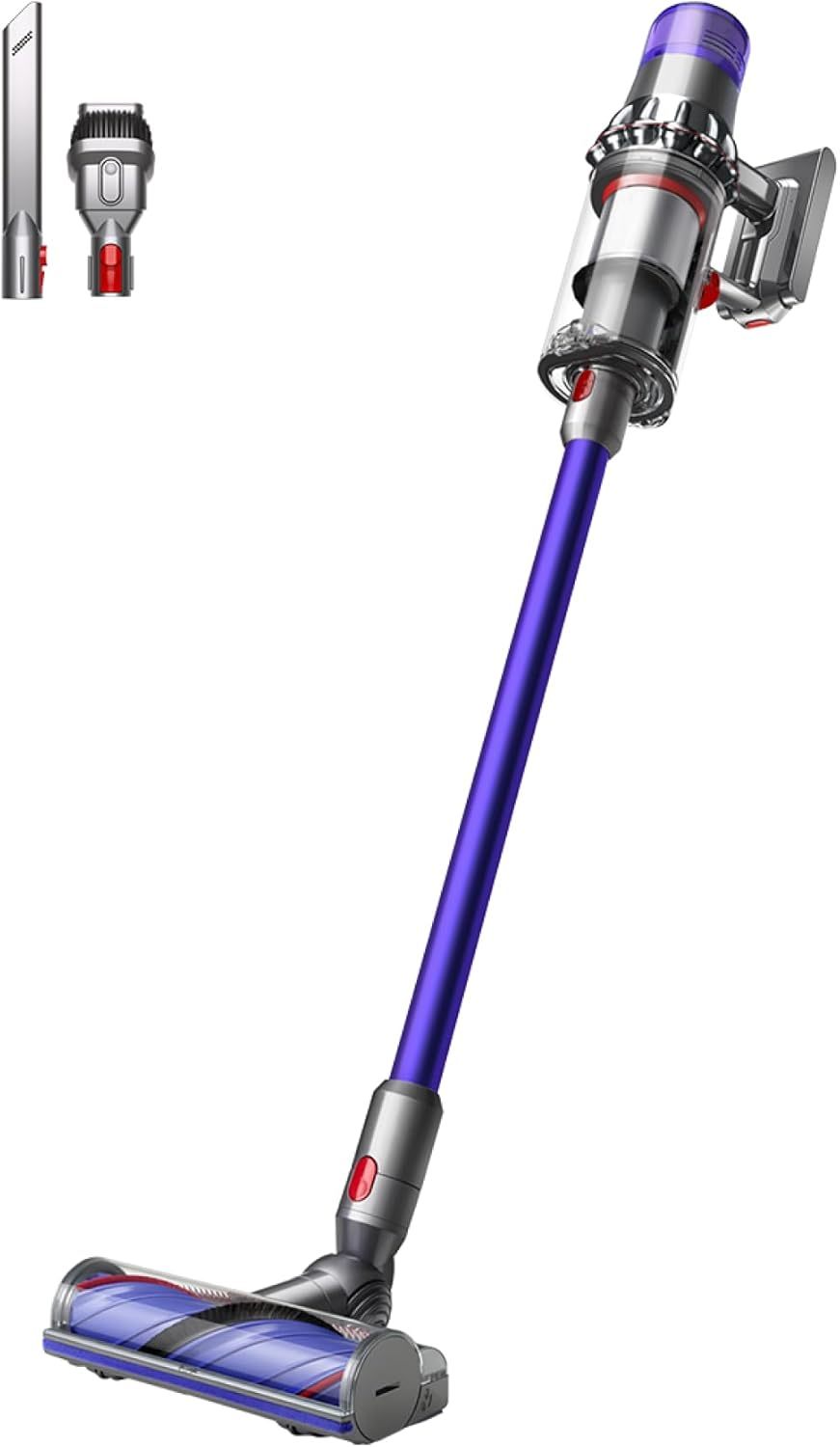 Dyson V11 Advanced aspirapolvere senza filo, 200 Airwatt, autonomia 60 minuti, tecnologia anti-groviglio, aspirapolvere per pavimenti e portatile Nichel Viola-Comfyia