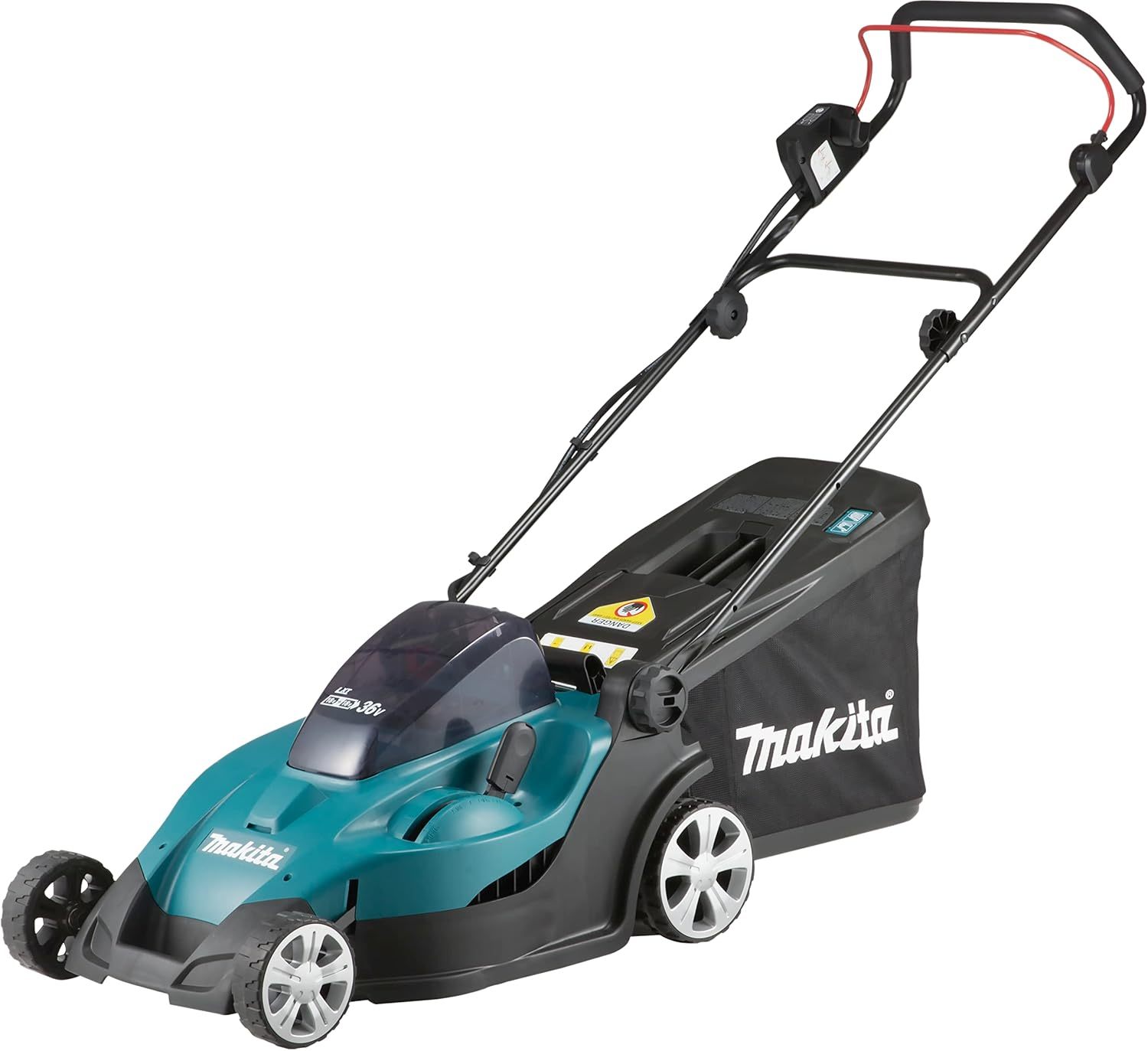 Makita DLM431PT2 - Tosaerba a batteria, 2 x 18 V, 5,0 Ah, 43 cm, 36 V, colore: nero, blu-Comfyia