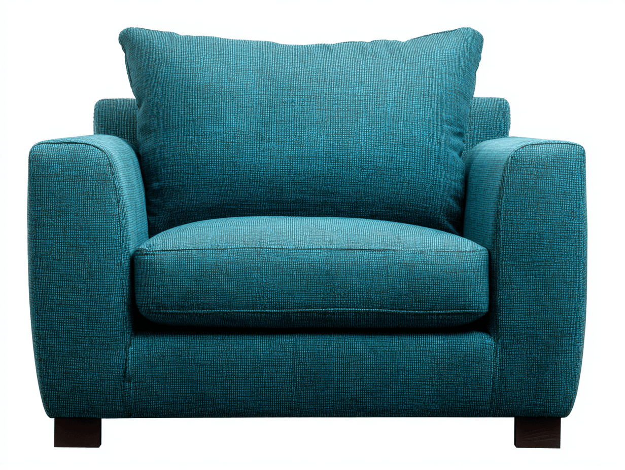 Poltrona in tessuto con cuscino – 96×92×103 cm – blu petrolio – design moderno con seduta ampia