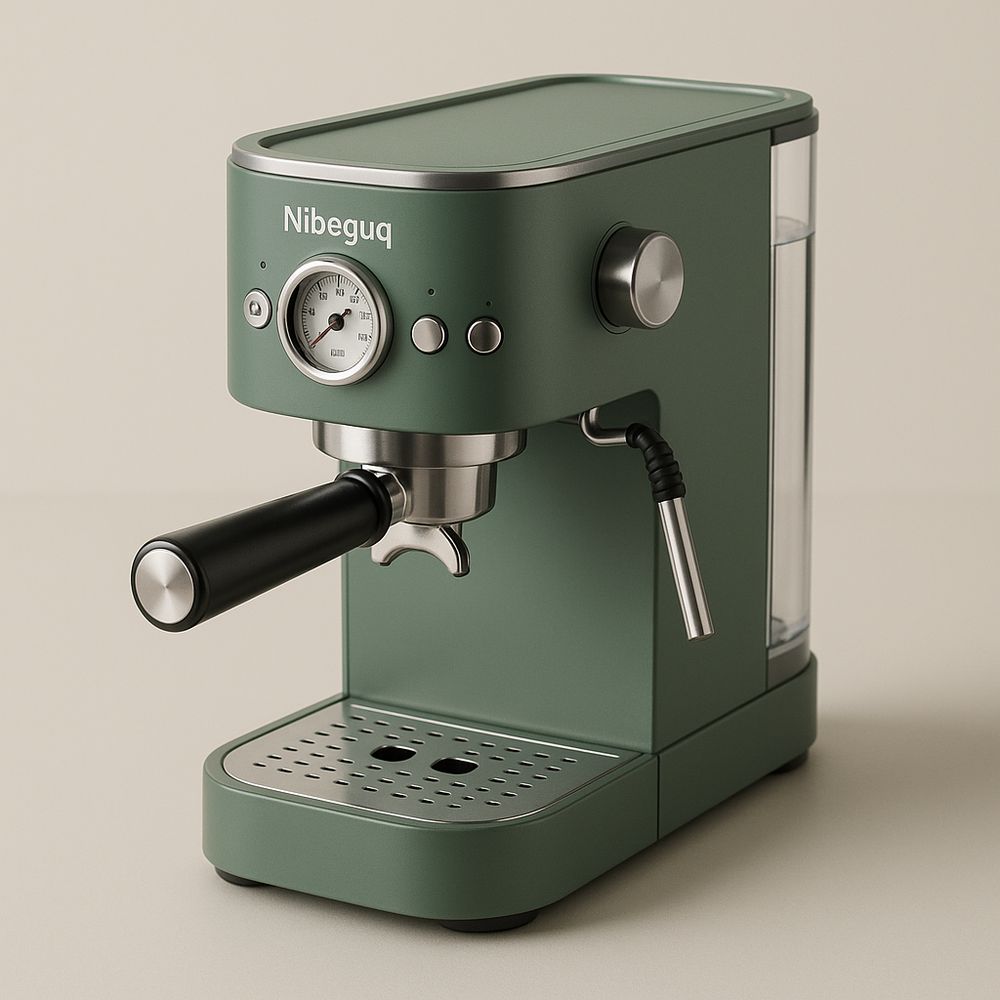 Cafetière Espresso Automatique Vert avec Mousseur