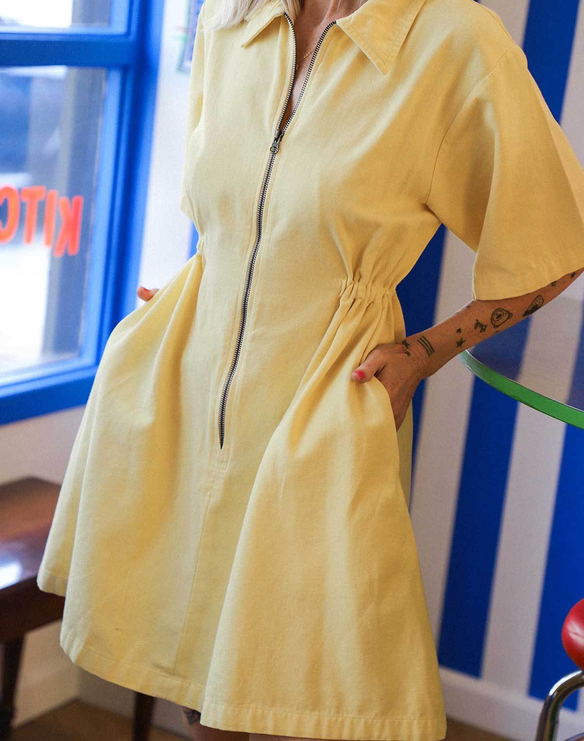 Utility Cinched Zip Dress (Buy 2 Free Shipping)