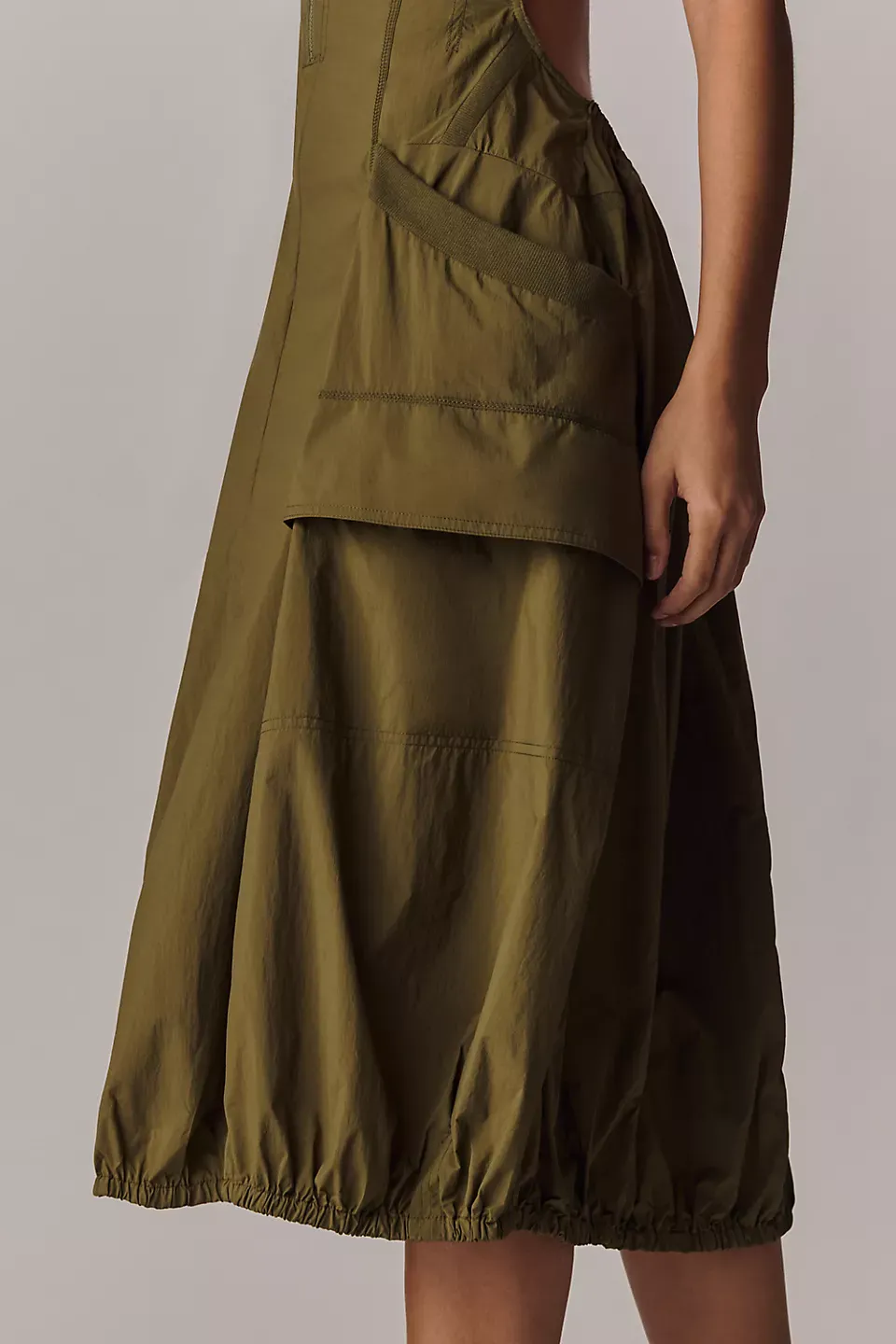 Daily Practice Fastpack Bubble-Hem Midi Dress (Buy 2 Free Shipping)