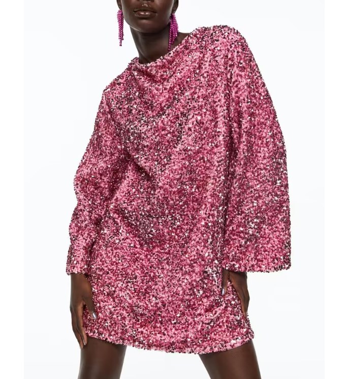 Sequined Tie-back Dress