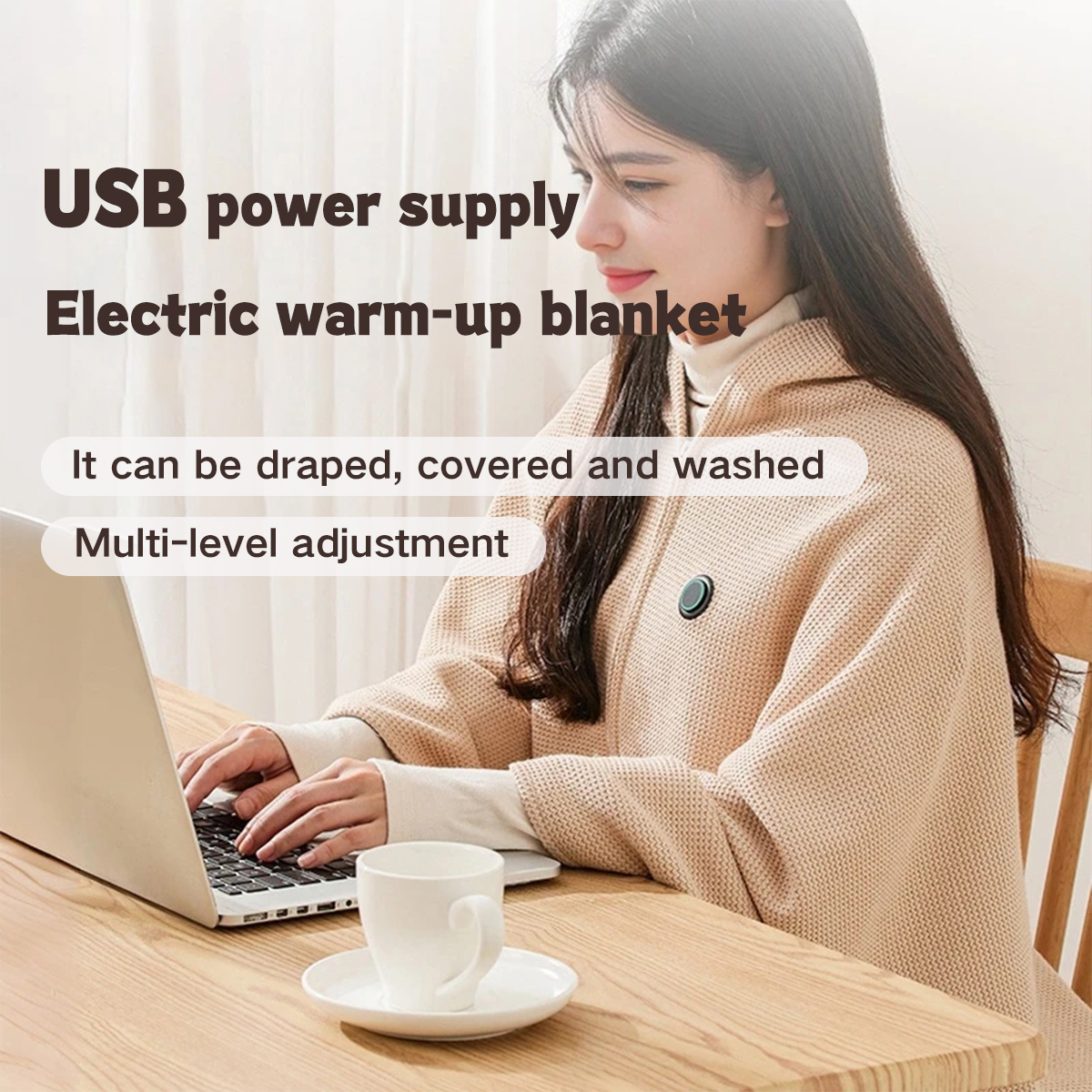【Best Winter Gifts】Favorite Portable Heated Shawl (Buy 2 Free Shipping)