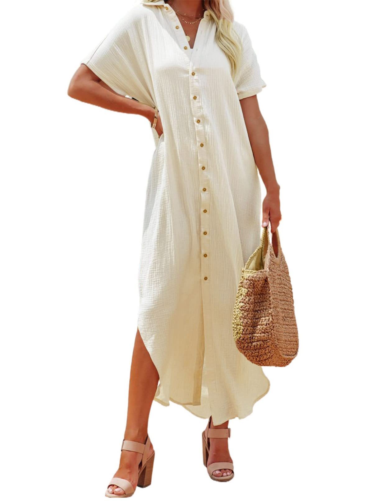 Button Swimsuit Coverups