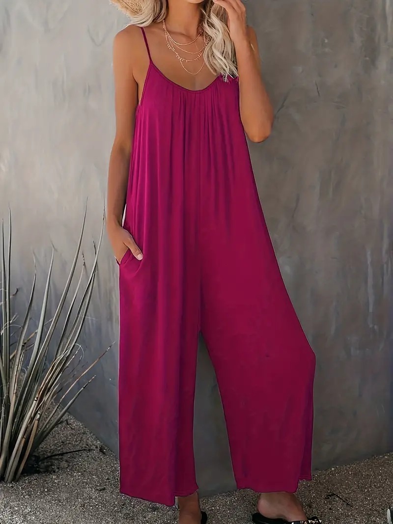Boho Spaghetti Ruched Jumpsuit, Casual Sleeveless Long Length Wide Leg Jumpsuit, Women's Clothing 55,169 reviews 4.6 All reviews are from verified purchases Item reviews (10,683) Provider reviews (55,169) Top 1% rated in Women's Jumpsuits Small 2 % True