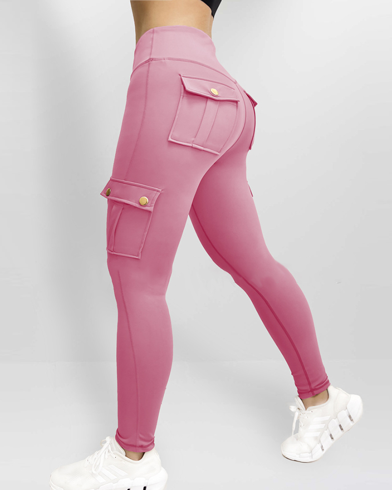 Pocket Design Butt Lifting Active Pants (Buy 2 Free Shipping)