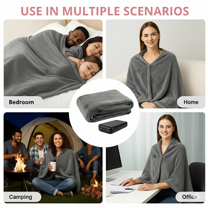 🎅Best Winter Gifts 🔥Favorite Portable Heated Shawl (Buy 2 Free Shipping)
