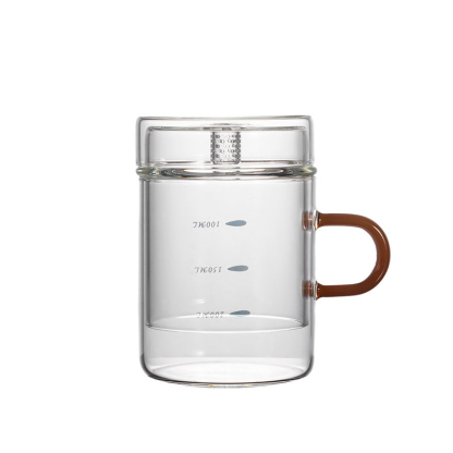 200ml Glass Tea Infuser Cup – Handcrafted Borosilicate Brewing Mug