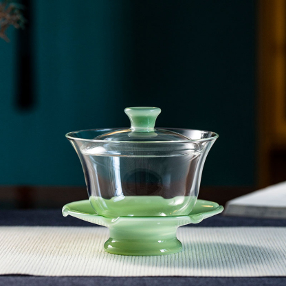 Handcrafted Borosilicate Glass Gaiwan Tea cup