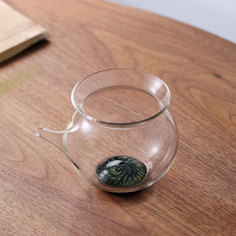 Handcrafted Glass Gongdao Cup – Spring Bird Fairness Pitcher 180ml