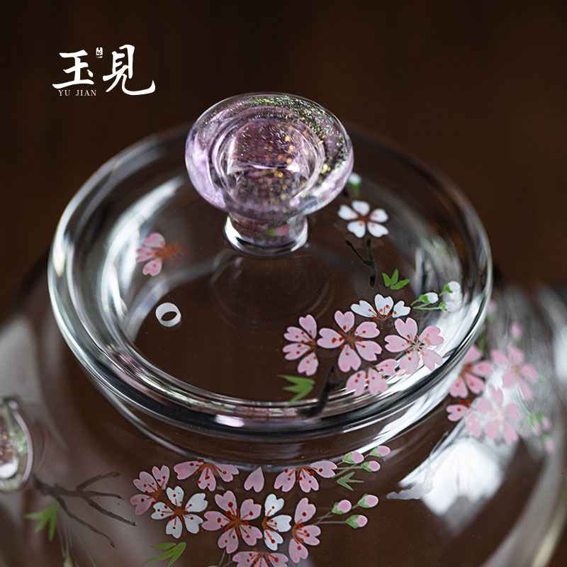 Hand-Painted Glass Teapot 220ml