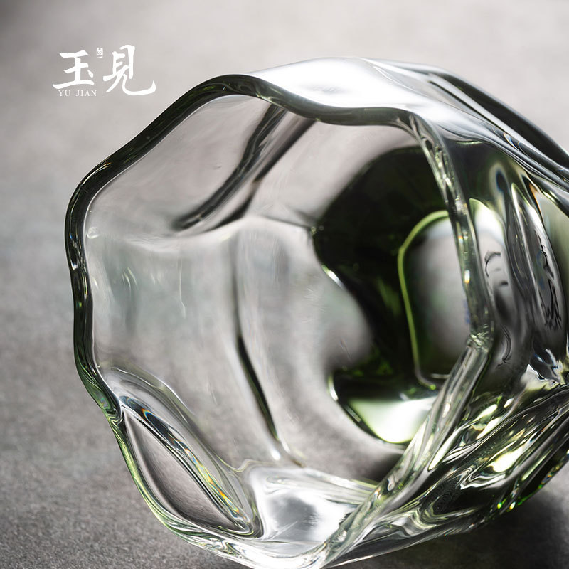 Handcrafted 60ml Glass Tea Cups – Set of 2, Elegant Borosilicate Tasting Cups