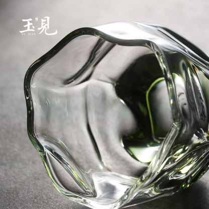 Handcrafted 60ml Glass Tea Cups – Set of 2, Elegant Borosilicate Tasting Cups