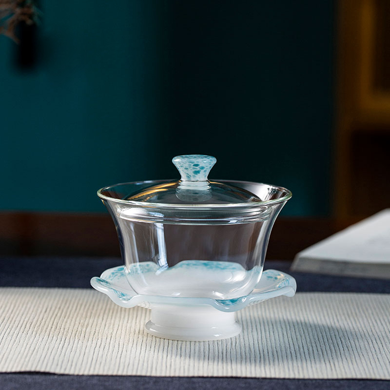 Handcrafted Borosilicate Glass Gaiwan Tea cup