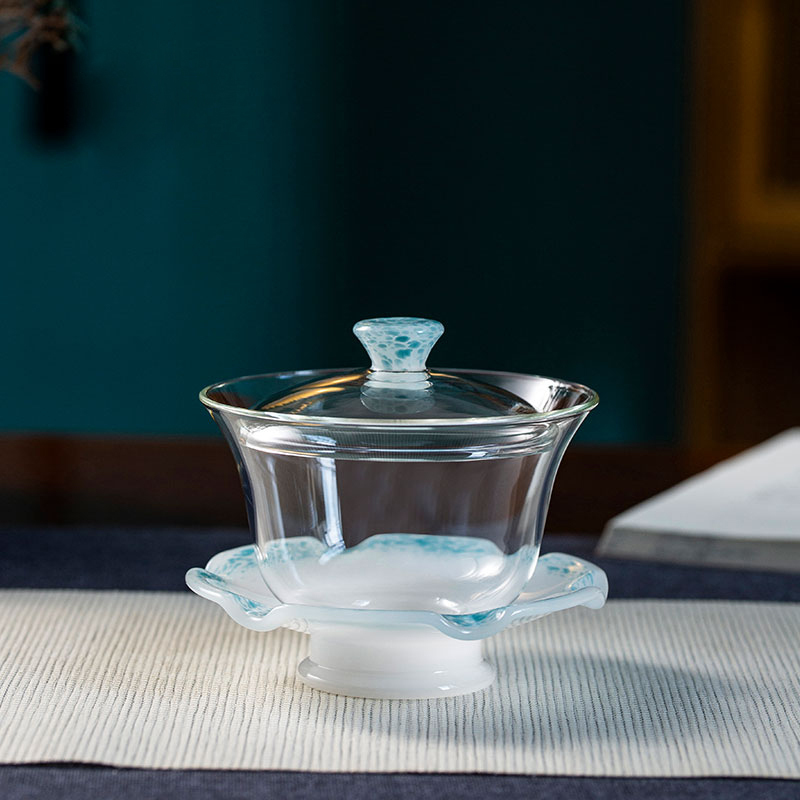 Handcrafted Borosilicate Glass Gaiwan Tea cup