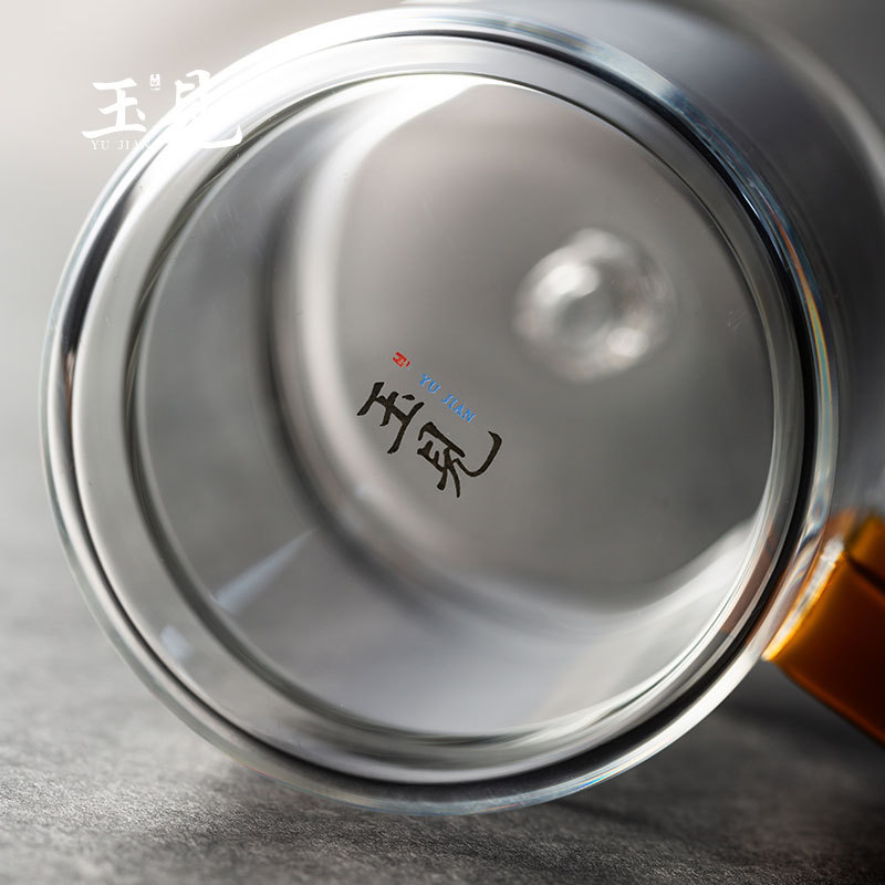 200ml Glass Tea Infuser Cup – Handcrafted Borosilicate Brewing Mug