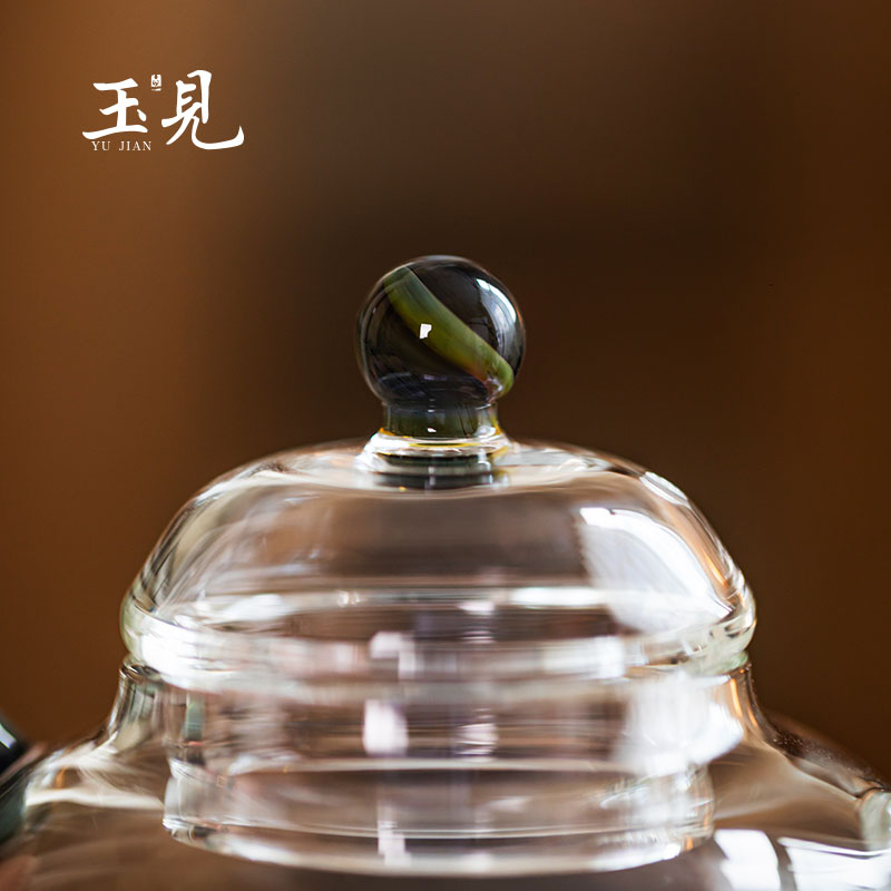 Handcrafted Borosilicate Glass Tea Pot 150ml – Chinese Style Fulu Design