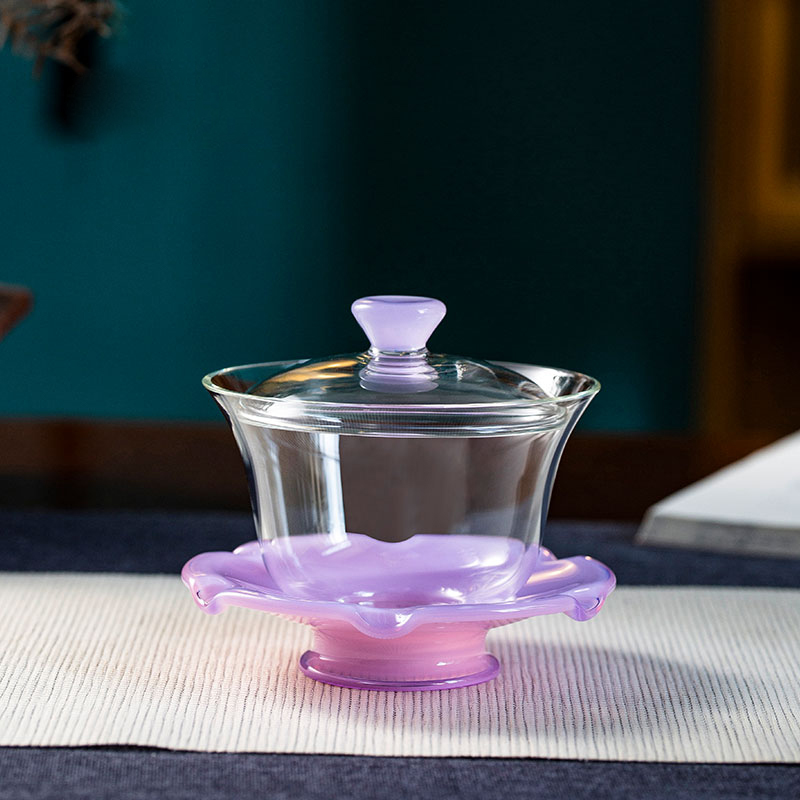 Handcrafted Borosilicate Glass Gaiwan Tea cup