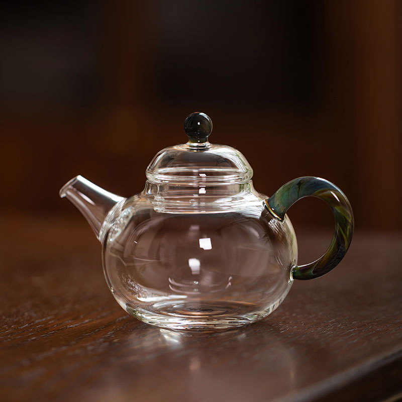 Handcrafted Borosilicate Glass Tea Pot 150ml – Chinese Style Fulu Design