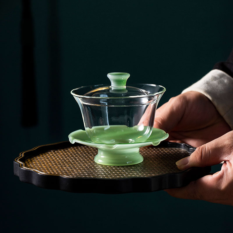 Handcrafted Borosilicate Glass Gaiwan Tea cup