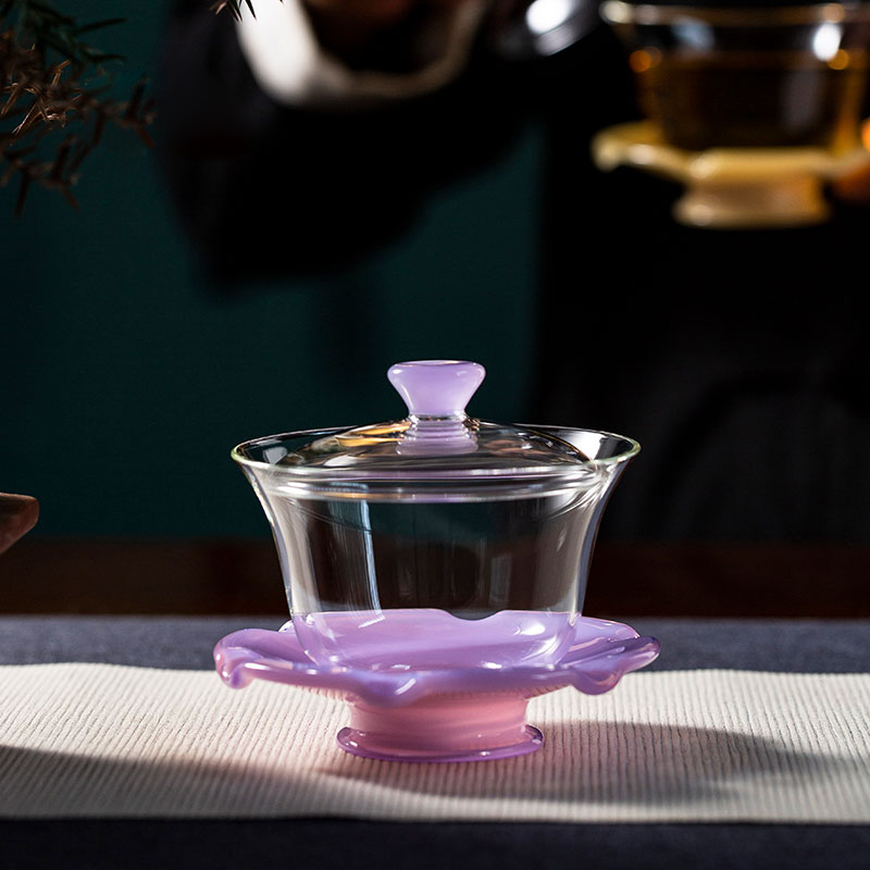 Handcrafted Borosilicate Glass Gaiwan Tea cup