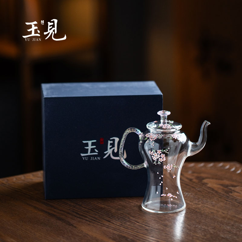 Hand-Painted Glass Teapot 220ml