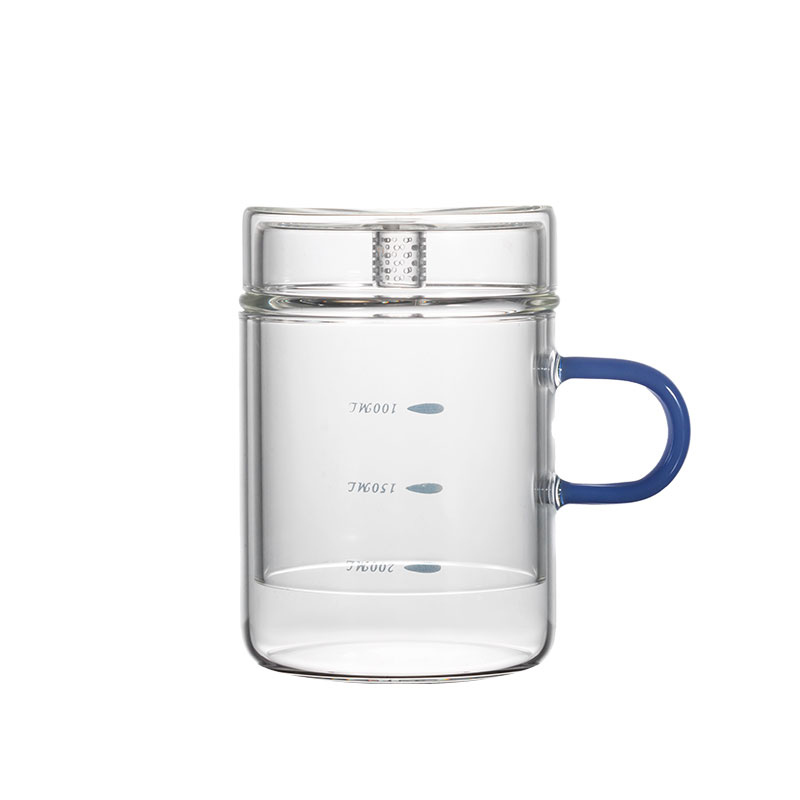 200ml Glass Tea Infuser Cup – Handcrafted Borosilicate Brewing Mug