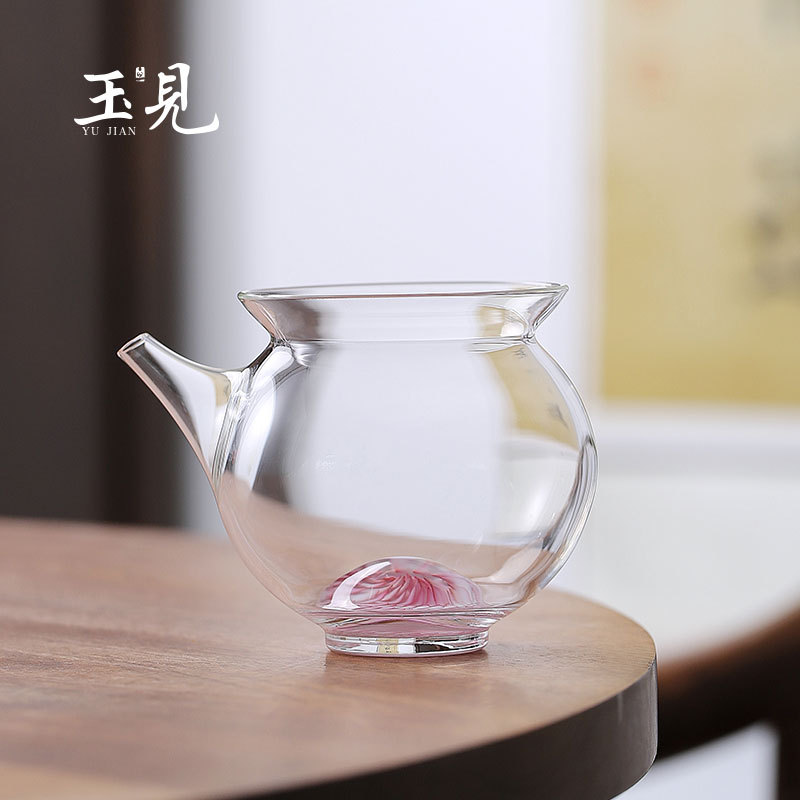 Handcrafted Glass Gongdao Cup – Spring Bird Fairness Pitcher 180ml