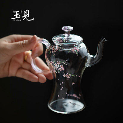 Hand-Painted Glass Teapot 220ml