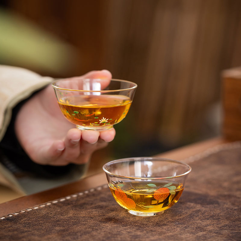 Hand-Painted Tea Tasting Cups 50ml Set of 2