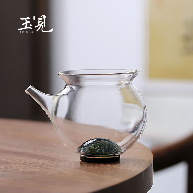 Handcrafted Glass Gongdao Cup – Spring Bird Fairness Pitcher 180ml