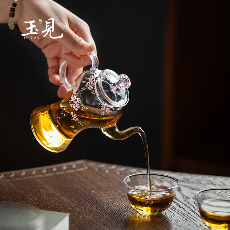 Hand-Painted Glass Teapot 220ml