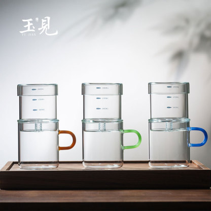 200ml Glass Tea Infuser Cup – Handcrafted Borosilicate Brewing Mug