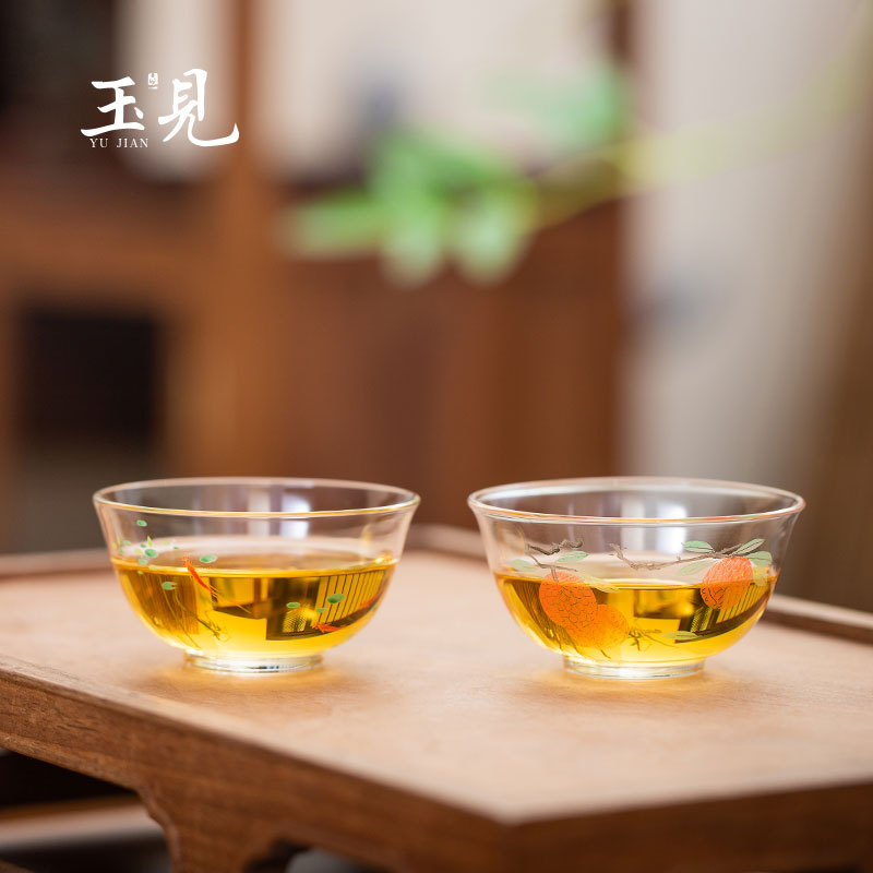 Hand-Painted Tea Tasting Cups 50ml Set of 2